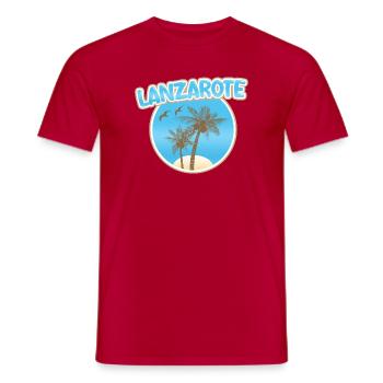Gift for Lanzarote - Men's T-Shirt - red - Front - AI Model Male 178 dark (178cm)