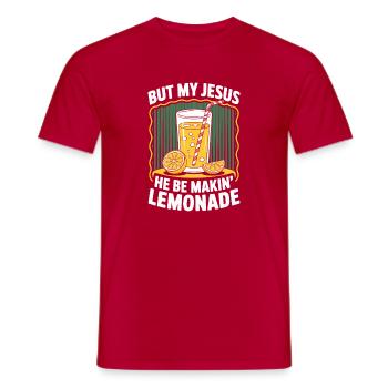 Jésus limonade Humour Dictionnaire Design - T-shirt homme - rouge - Devant - AI Model Male 178 dark (178cm)