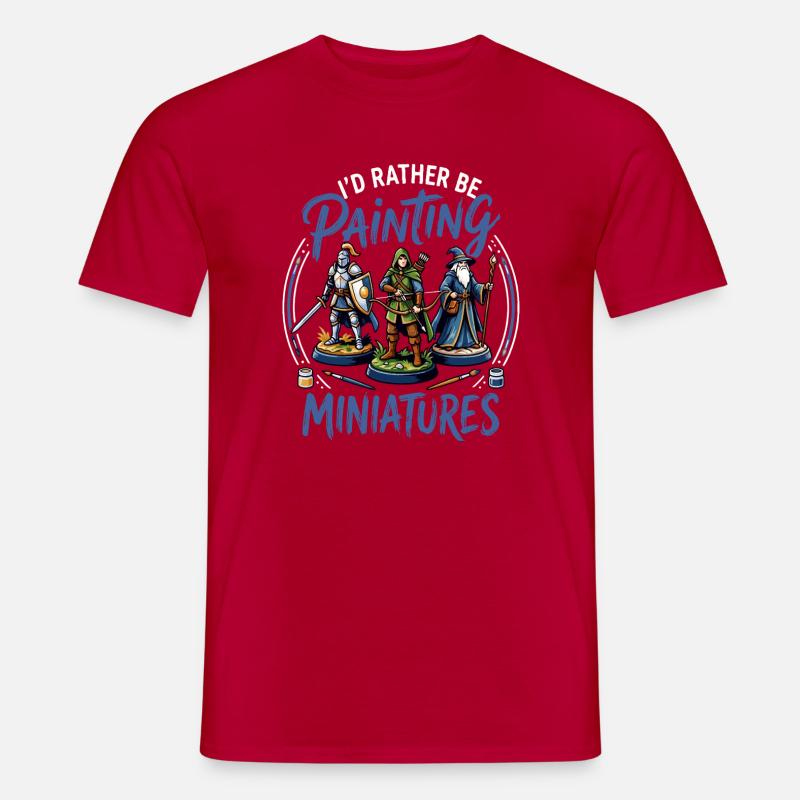 Preferisco dipingere miniature - T-shirt uomo - rosso
