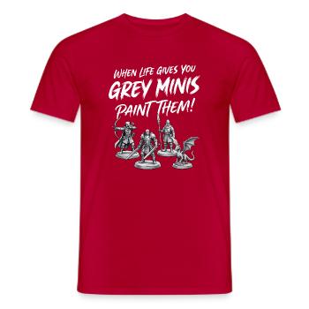 Minis gris disant Miniatures Peindre - T-shirt homme - rouge - Devant - AI Model Male 178 dark (178cm)