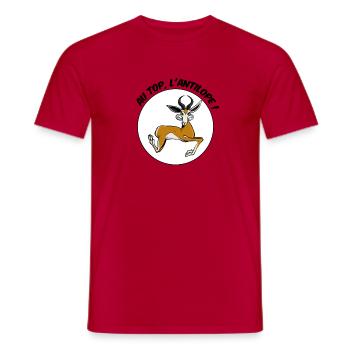 au top, l'Antilope ! - T-shirt homme - rouge - Devant - AI Model Male 178 dark (178cm)