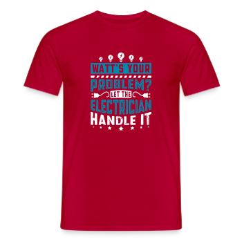 Elektriker Elektroniker Elektroinstallateur - Männer T-Shirt - Rot - Vorne - AI Model Male 178 dark (178cm)