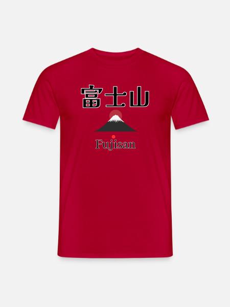 Fujisan – Japanischer Berg Fuji | Torii Apparel - Männer T-Shirt - Rot