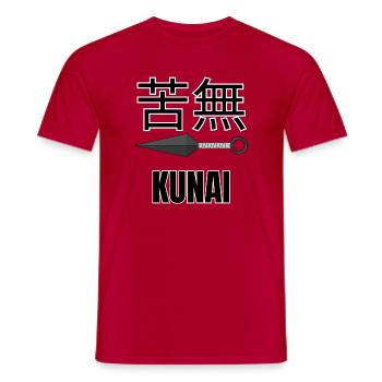 Kunai 苦無 – Japanese Ninja Knife - Männer T-Shirt - Rot - Vorne - AI Model Male 178 dark (178cm)