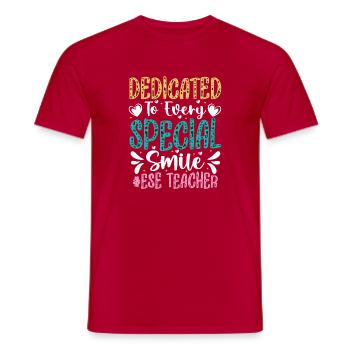 Geschenke für ESE-Lehrer - Männer T-Shirt - Rot - Vorne - AI Model Male 178 dark (178cm)