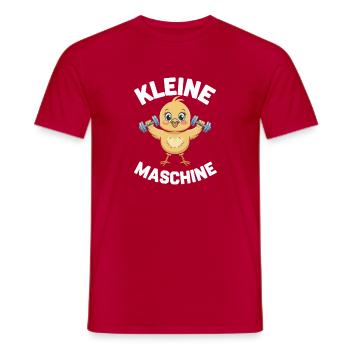  Kleine Maschine Küken Fitness Hantel Training - Männer T-Shirt - Rot - Vorne - AI Model Male 178 dark (178cm)