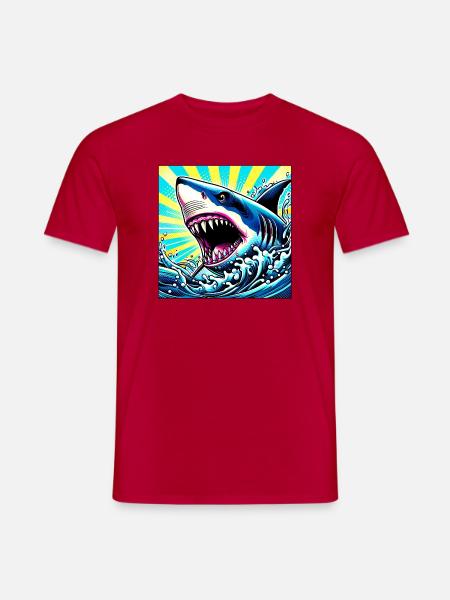 Requin - T-shirt homme - rouge