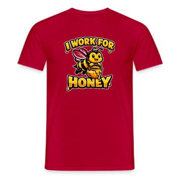 Fleißige Biene Honig - Imker Cartoon - Männer T-Shirt - Rot - Vorne - AI Model Male 178 dark (178cm)