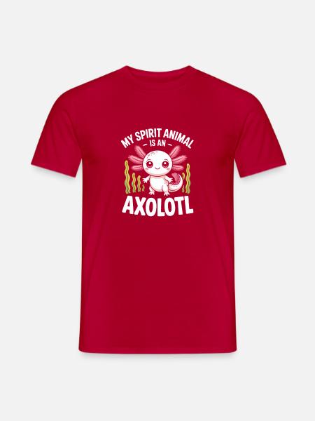 Axolotl Geisttier-Tee - Männer T-Shirt - Rot