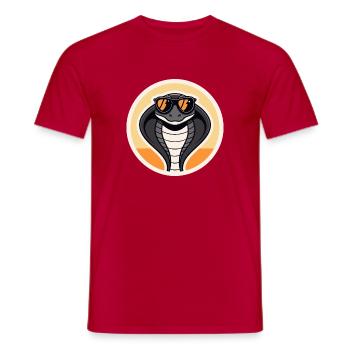 Cobra Sun Retro - Männer T-Shirt - Rot - Vorne - AI Model Male 178 dark (178cm)