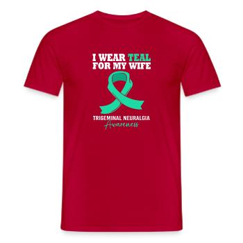 Trigeminusneuralgie - Männer T-Shirt - Rot - Vorne - AI Model Male 178 dark (178cm)