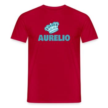 Geschenk für Aurelio - Männer T-Shirt - Rot - Vorne - AI Model Male 178 dark (178cm)