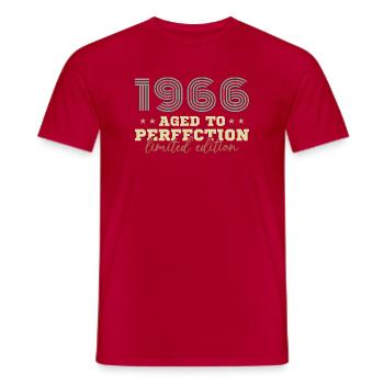 1966 Vintage Retro Geburtstagsgeschenk - Männer T-Shirt - Rot - Vorne - AI Model Male 178 dark (178cm)