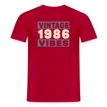Jubiläum 1986 – 40 Jahre - Männer T-Shirt - Rot - Vorne - AI Model Male 178 dark (178cm)