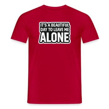 Je veux la paix Laisse-moi tranquille - T-shirt homme - rouge - Devant - AI Model Male 178 dark (178cm)