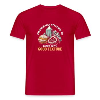 Stones with Structure | Geology Minerals - Men's T-Shirt - red - Front - AI Model Male 178 dark (178cm)