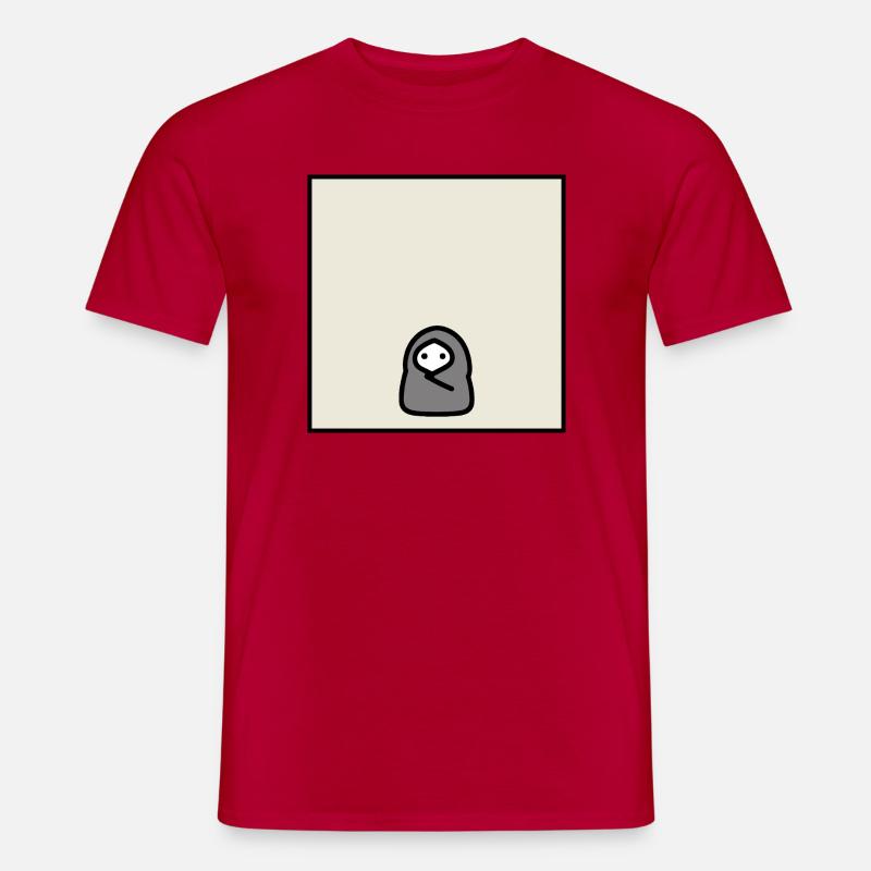 Introvert Cocoon Minimal Meme Character - Männer T-Shirt - Rot