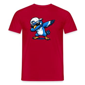 Dabbing Blue Jay - Männer T-Shirt - Rot - Vorne - AI Model Male 178 dark (178cm)