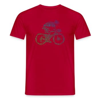 Gift idea for a road bike with road bike - Men's T-Shirt - red - Front - AI Model Male 178 dark (178cm)
