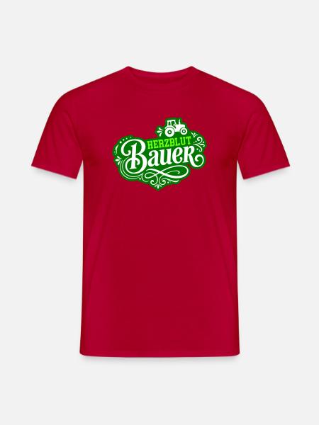 Herzblut Bauer Traktor - Männer T-Shirt - Rot