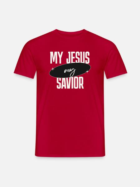 Mein Jesus mein Retter - Männer T-Shirt - Rot