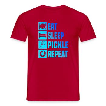 Pickleball Fan Geschenk für Pickleballspieler Fans - Männer T-Shirt - Rot - Vorne - AI Model Male 178 dark (178cm)