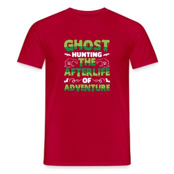 Dicton anglais d’Halloween de Chasseur de Fantômes - T-shirt homme - rouge - Devant - AI Model Male 178 dark (178cm)