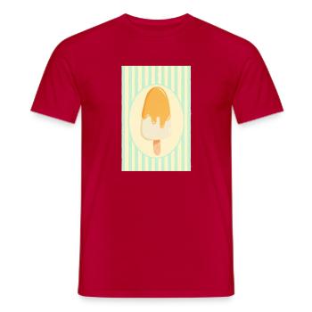 Eis am Stiel Retro Sommer  Design - Männer T-Shirt - Rot - Vorne - AI Model Male 178 dark (178cm)