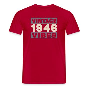Jubiläum 1946 – 80 Jahre - Männer T-Shirt - Rot - Vorne - AI Model Male 178 dark (178cm)