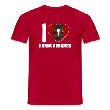 J’adore les Hanovriens - cœur - T-shirt homme - rouge - Devant - AI Model Male 178 dark (178cm)