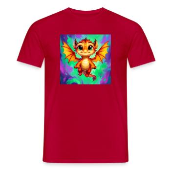 dragon - T-shirt homme - rouge - Devant - AI Model Male 178 dark (178cm)