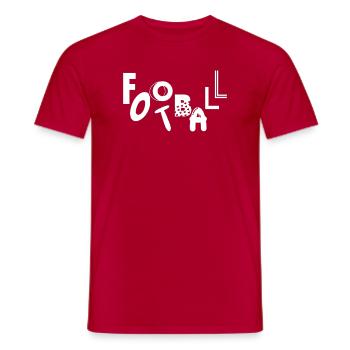 Lettres culinaires imprimées par léopard - T-shirt homme - rouge - Devant - AI Model Male 178 dark (178cm)