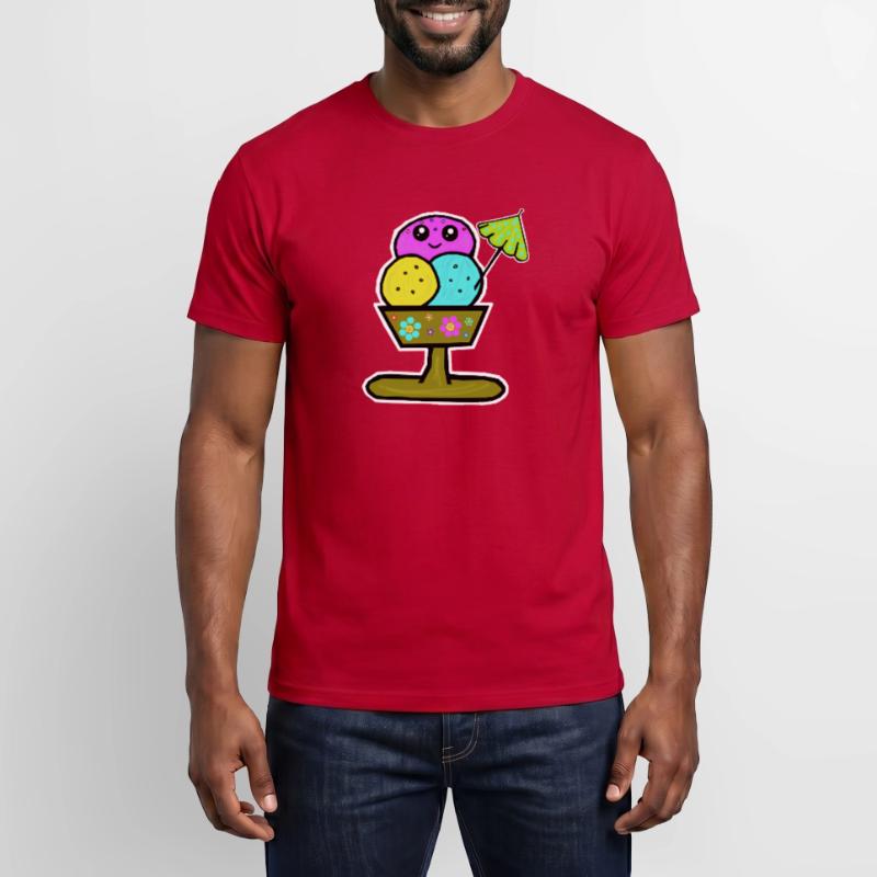 Bunter Eisbecher Eiscreme Eiskreme Eis Men’s T-shirt