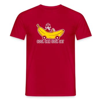 Banana Car Cat Rétro - T-shirt homme - rouge - Devant - AI Model Male 178 dark (178cm)