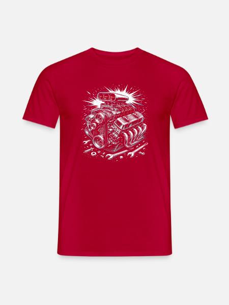 Motor Tuning Schrauber Motorsport Design  - Männer T-Shirt - Rot