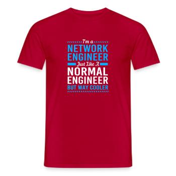 Informaticien en réseau, programmeur, administrateur - T-shirt homme - rouge - Devant - AI Model Male 178 dark (178cm)