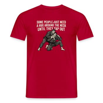 Certaines personnes ont juste besoin d’un câlin - T-shirt homme - rouge - Devant - AI Model Male 178 dark (178cm)