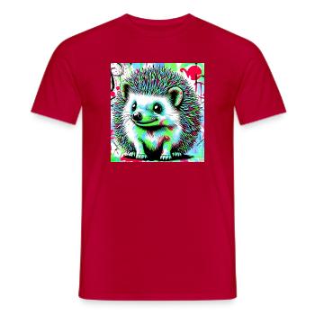 hérisson - T-shirt homme - rouge - Devant - AI Model Male 178 dark (178cm)