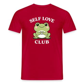 Self Love Frosch Shirt Cute Motivation - Männer T-Shirt - Rot - Vorne - AI Model Male 178 dark (178cm)
