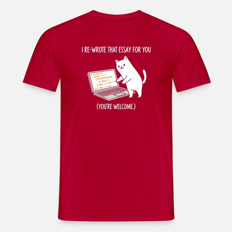 Code cat explains tasks Men’s T-shirt
