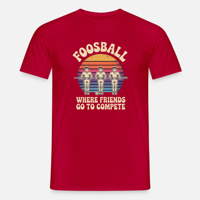 Tischfußball Evolution Lustiges Kickern Foosball - Männer T-Shirt - Rot