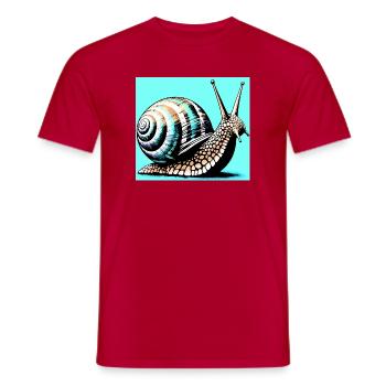 Escargot - T-shirt homme - rouge - Devant - AI Model Male 178 dark (178cm)