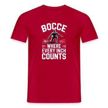 Boccia King Präzision Leidenschaft - Männer T-Shirt - Rot - Vorne - AI Model Male 178 dark (178cm)