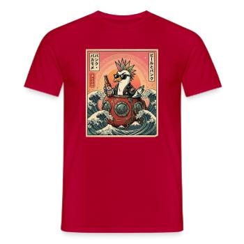 Kawaii Punker Moewe - Männer T-Shirt - Rot - Vorne - AI Model Male 178 dark (178cm)