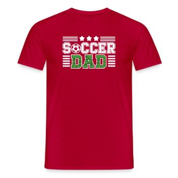 Soccer Father Pride Design With Ball Motif - Men's T-Shirt - red - Front - AI Model Male 178 dark (178cm)