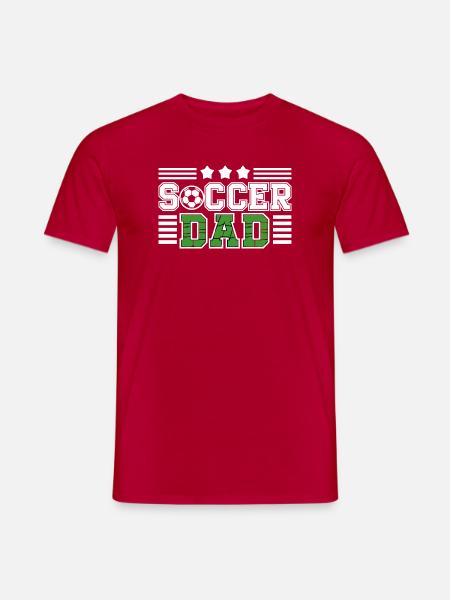Soccer Father Pride Design With Ball Motif - Men's T-Shirt - red