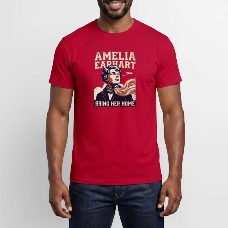 Amelia Earhart – Bring Her Home Men's T-Shirt