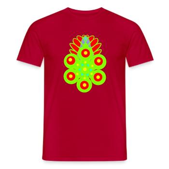 Fleurs rétro Vintage Été Floral - T-shirt homme - rouge - Devant - AI Model Male 178 dark (178cm)