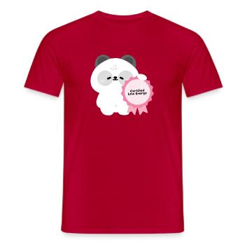 Certified Low Energy Panda - Men's T-Shirt - red - Front - AI Model Male 178 dark (178cm)