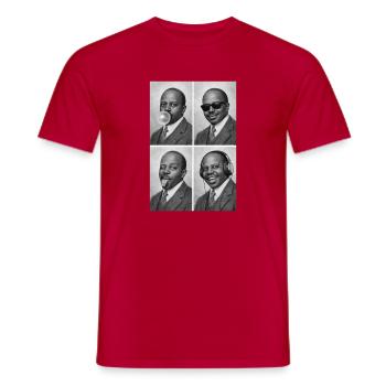 Scott Joplin Collage - Men's T-Shirt - red - Front - AI Model Male 178 dark (178cm)